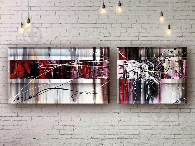 Модульная картина акрилом абстракция ArtStar MHM17_2_051 размер 40 х 120 см