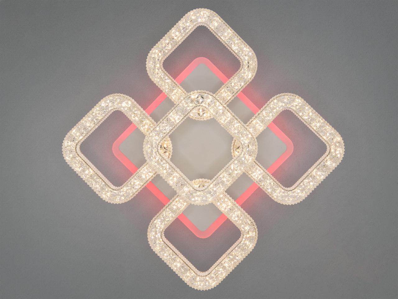 Люстра Led в коридор с диммером S2205-4+1WH-LS 65W на 9м2 Белый (2476085737)