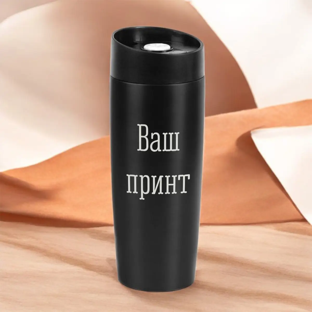 Термокружка Конструктор деревянная подарочная коробка 400 мл Черный (8-6-5014078)