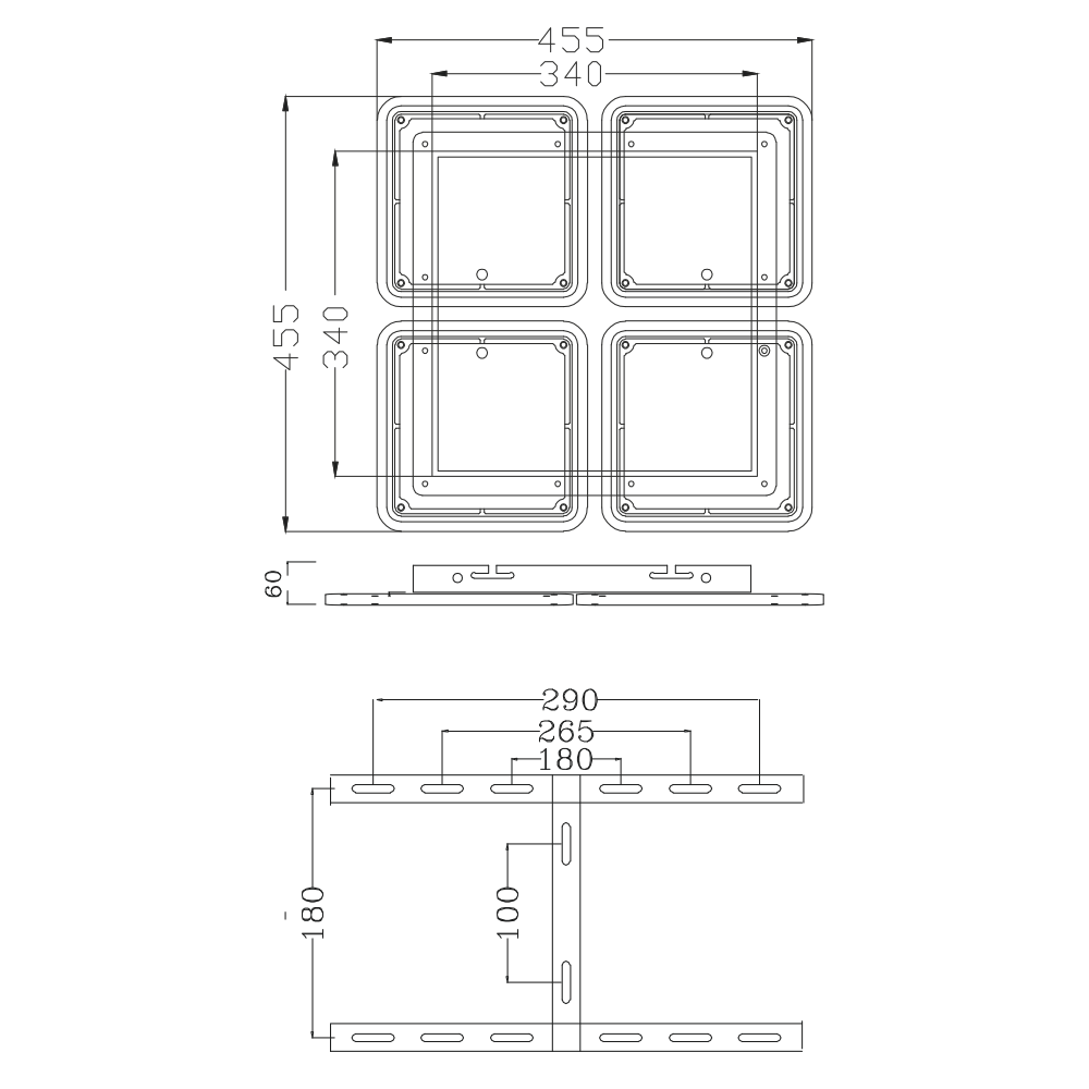 Люстра світлодіодна ESLLSE AERO square 4S 70 Вт Білий (10112-1) - фото 5