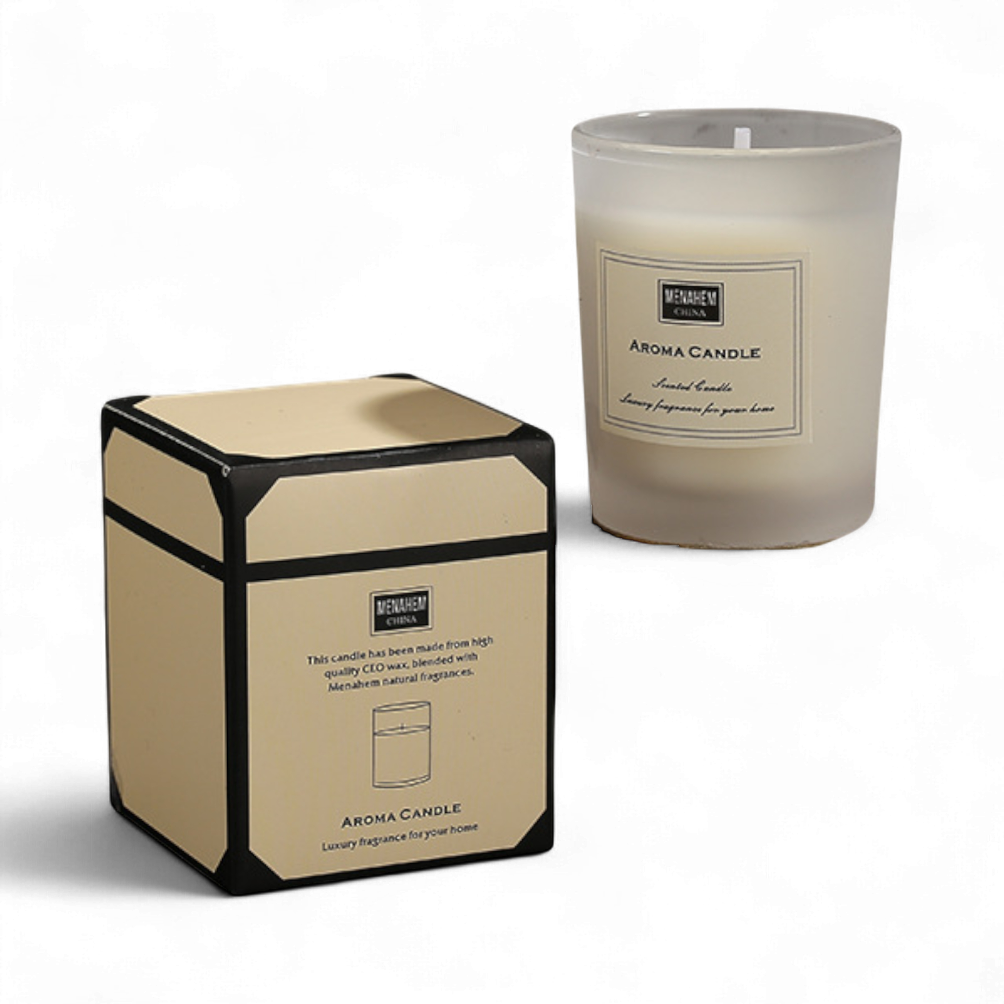 Аромасвеча JYX Aroma Candle Milk в стеклянном стакане для уютного вечера в подарочной упаковке (0002)