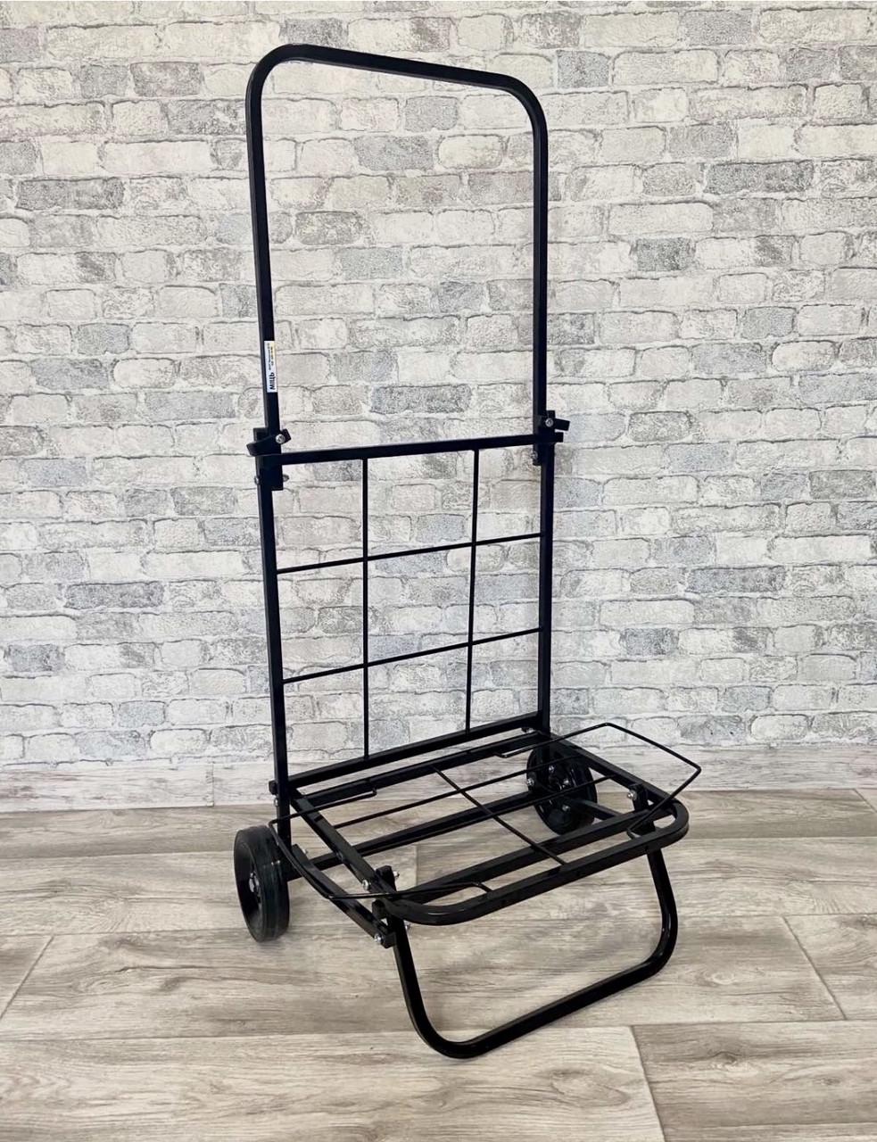 Хозяйственная тележка Миць с усиленными колесами раскладная большая Черный (1978021575)