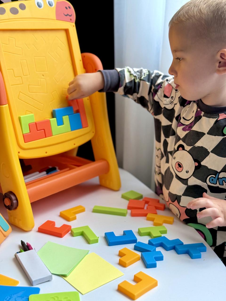 Мольберт Жираф с конструктором и маркерной доской 2в1 (35) - фото 7 Мольберт Жираф с конструктором и маркерной доской 2в1 (35) - фото 7