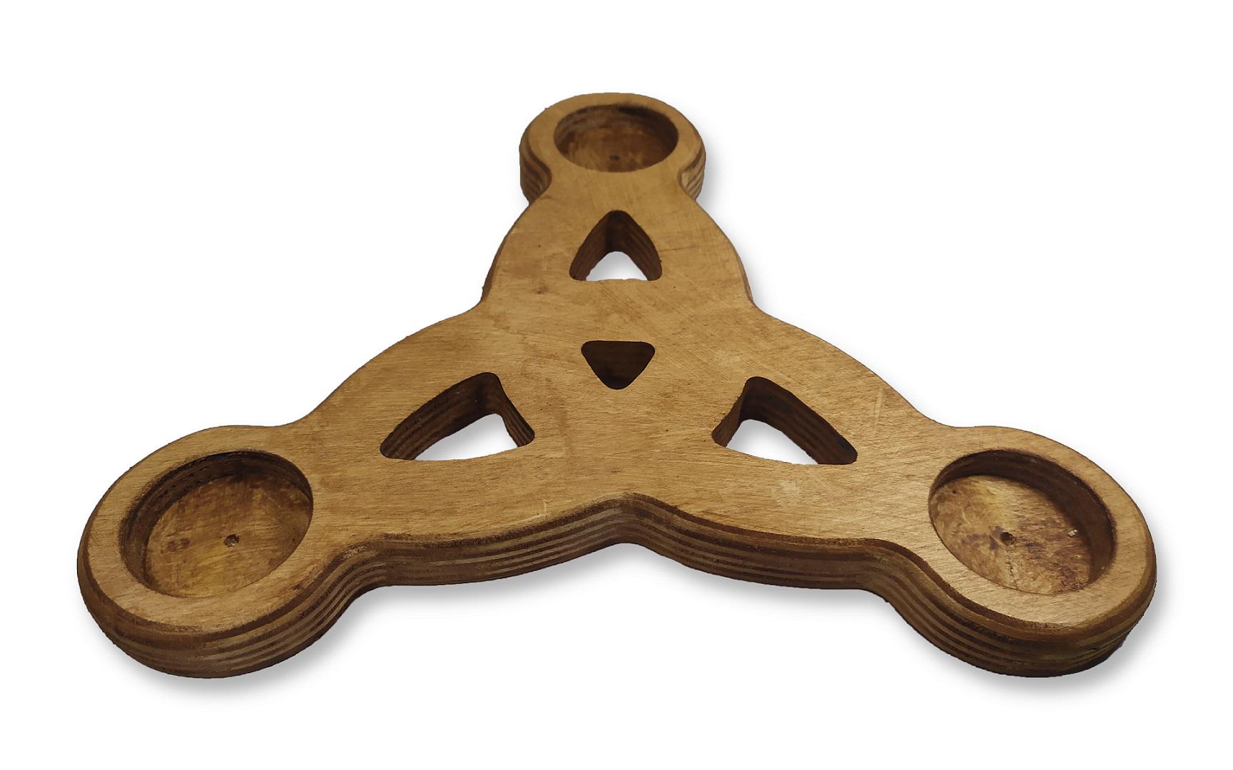 Свічник дерев'яний Тріскель світлий - фото 2 Свічник дерев'яний Тріскель світлий - фото 2