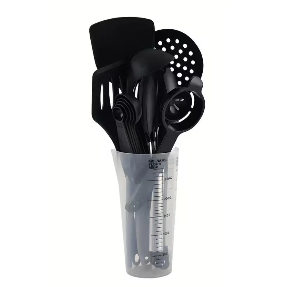 Набір кухонного посуду із силікону 16 пр. Чорний (33537-78)