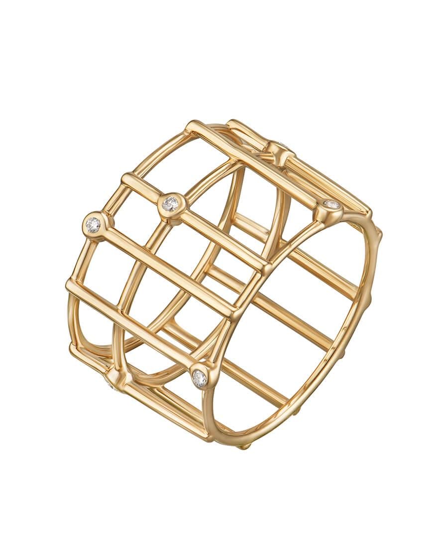 Каблучка Grid жіноча RIMMART JEWELRY жовта One size Каблучка Grid жіноча RIMMART JEWELRY жовта One size
