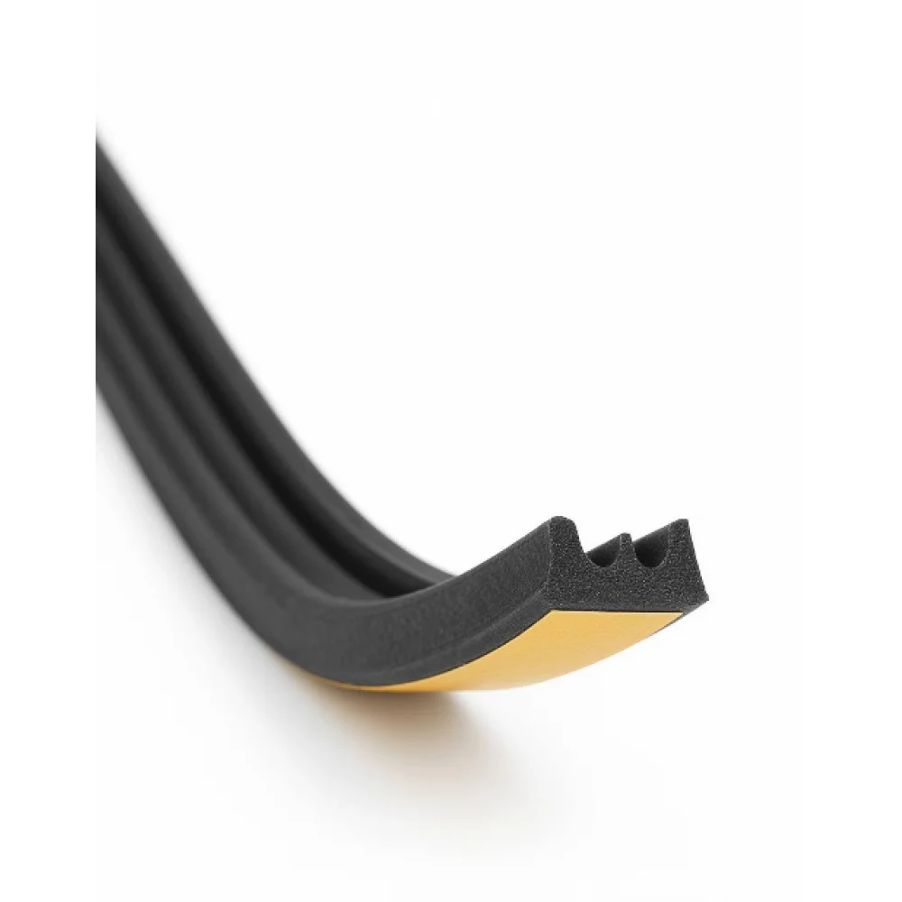 Ущільнювач самоклеючий Е профіль 9x4 см каучуковий для вікон та дверей одинарний 1 м Чорний (UD1097) - фото 1 Ущільнювач самоклеючий Е профіль 9x4 см каучуковий для вікон та дверей одинарний 1 м Чорний (UD1097) - фото 1