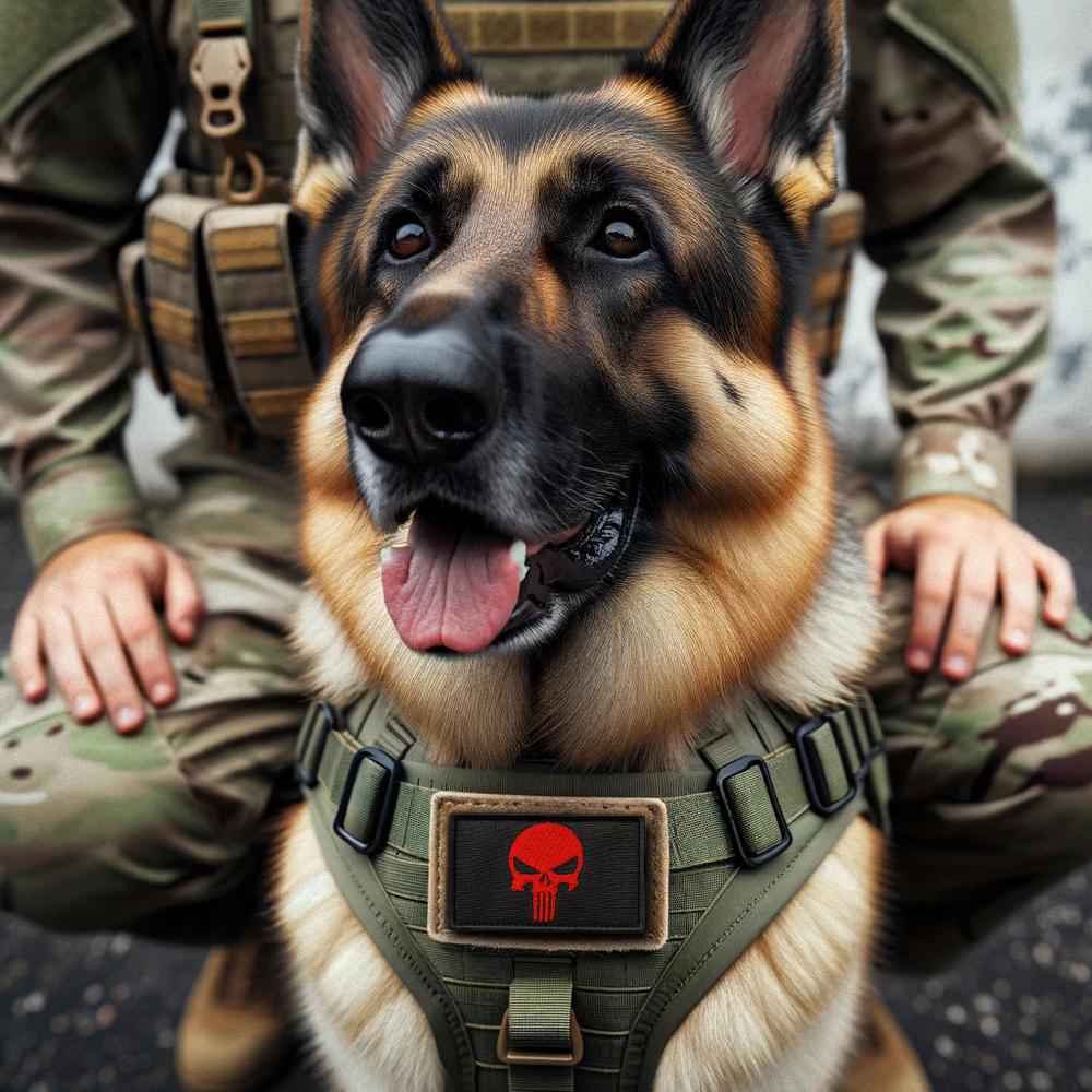 Шеврон с липучкой Череп Каратель Punisher 5х8 см Красный на черном (26922) - фото 6