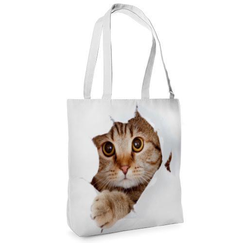 Сумка тканевая Presentville Tenderness Котик (ST 13V02 WH)