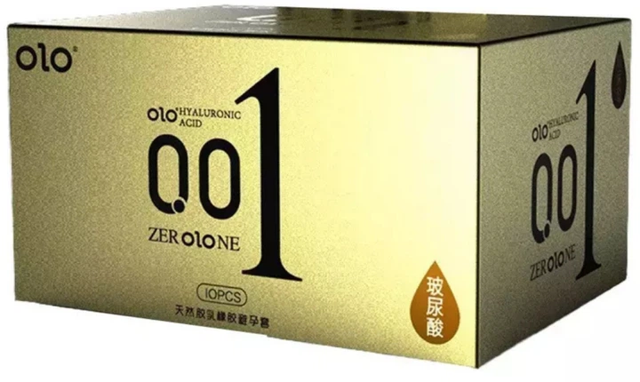 Презервативи OLO 001 Gold зі збільшеною кількістю змазки 10 шт. (ROZ6501053643)