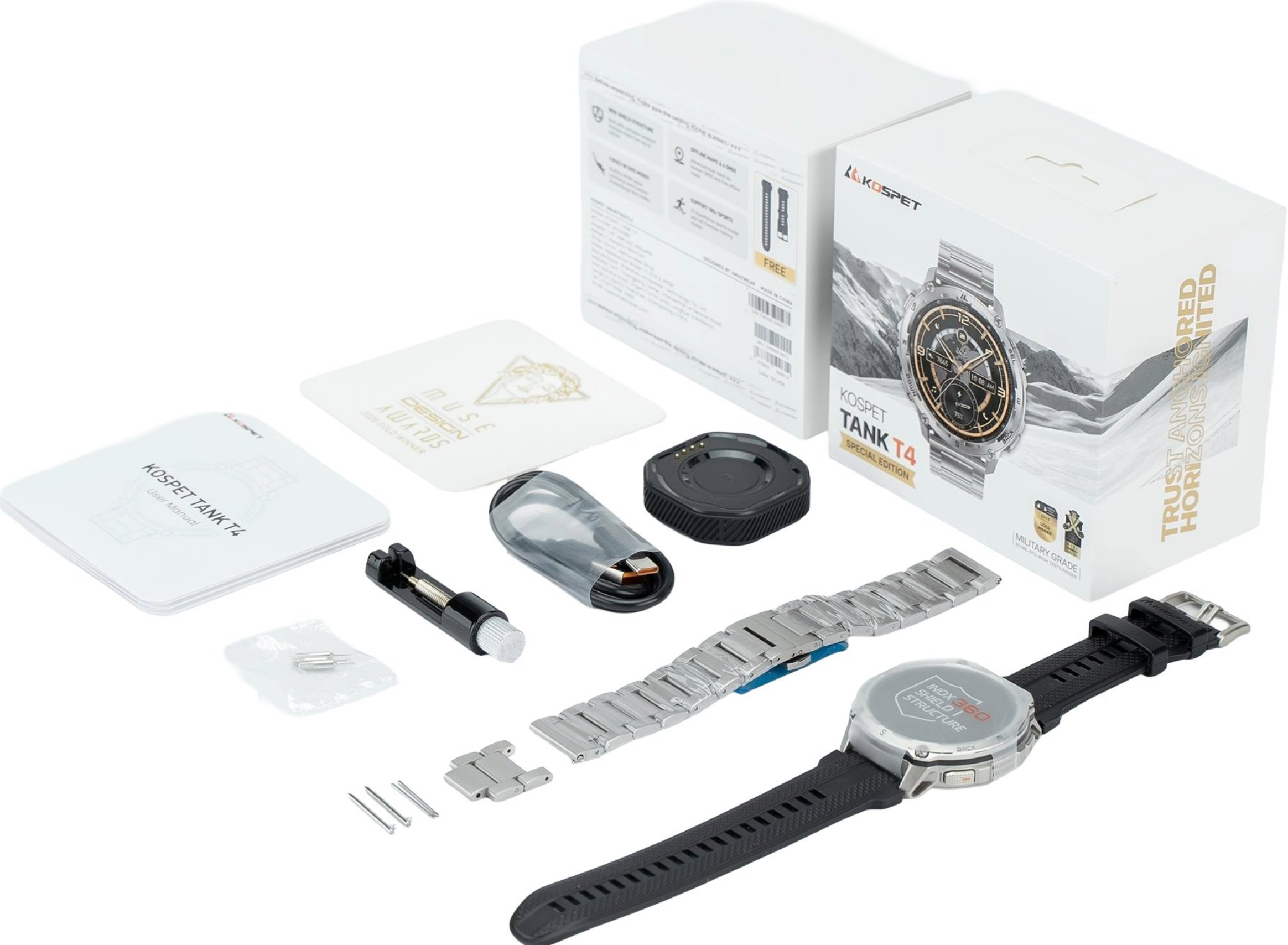 Смарт-годинник Kospet Tank T4 Special Edition Silver — фото 15
