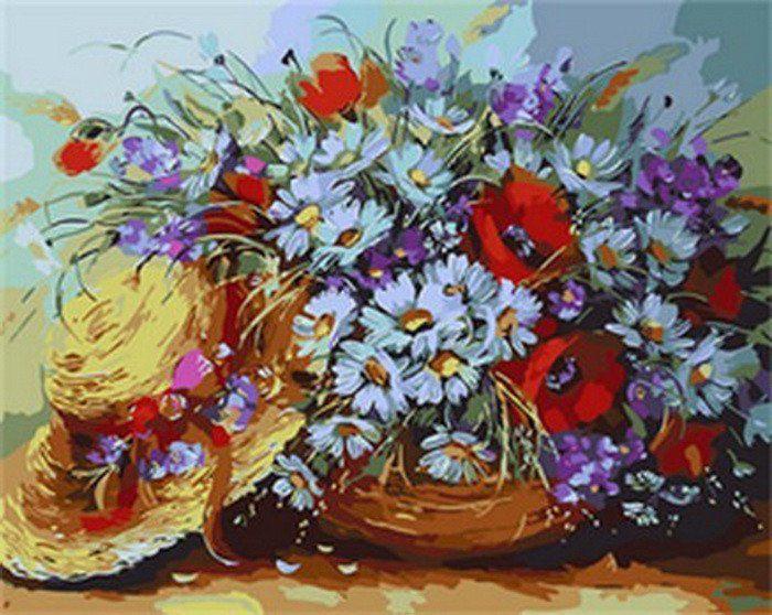 Картина по номерам Mariposa Ромашки и шляпа 40x50 см (Q1734)