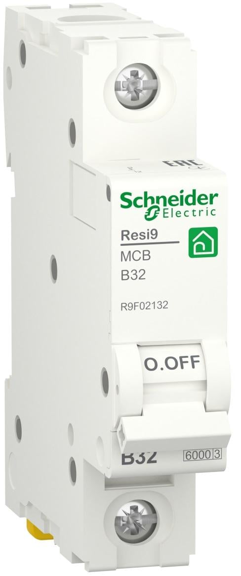 Автоматичний вимикач Schneider Electric RESI9 1P 32A 6кА В (R9F02132) - фото 1