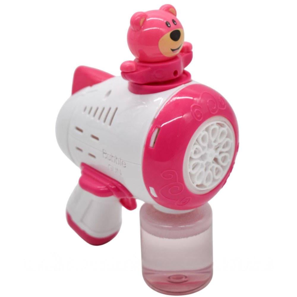 Пистолет детский для мыльных пузырей Toy Bubble Gun с подсветкой работает от батареек автоматический