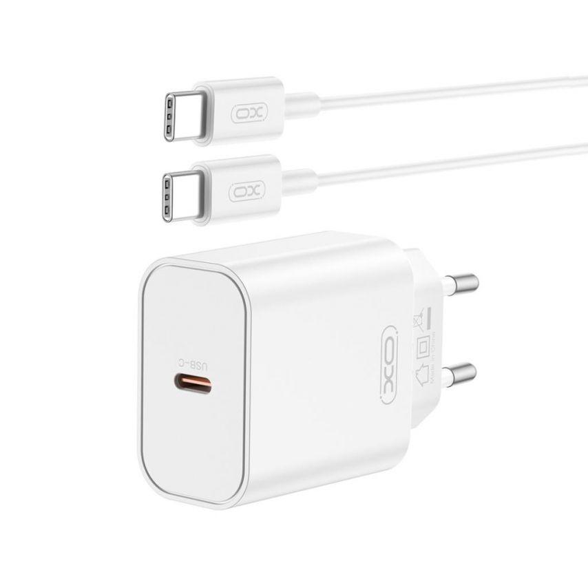 Адаптер Xo CE32 PD_20 W/Data Cable Type-C to Type-C White - фото 2