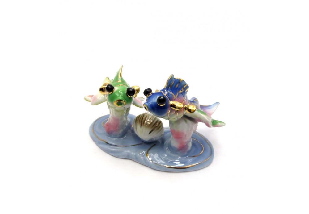 Статуетка золоті рибки порцеляна 10,5х7х5,5 см