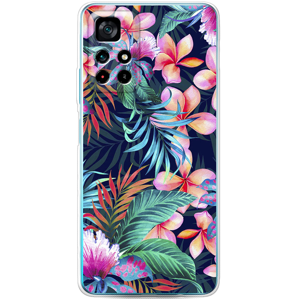 Чохол BoxFace Poco M4 Pro 5G flowers in the tropics Прозорий силікон (43742-up1971-43742)