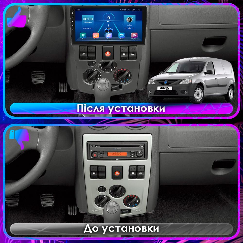 Магнитола штатная Lesko для Dacia Logan I 2004-2012 9" 4/32Gb 4G Wi-Fi GPS Top - фото 3