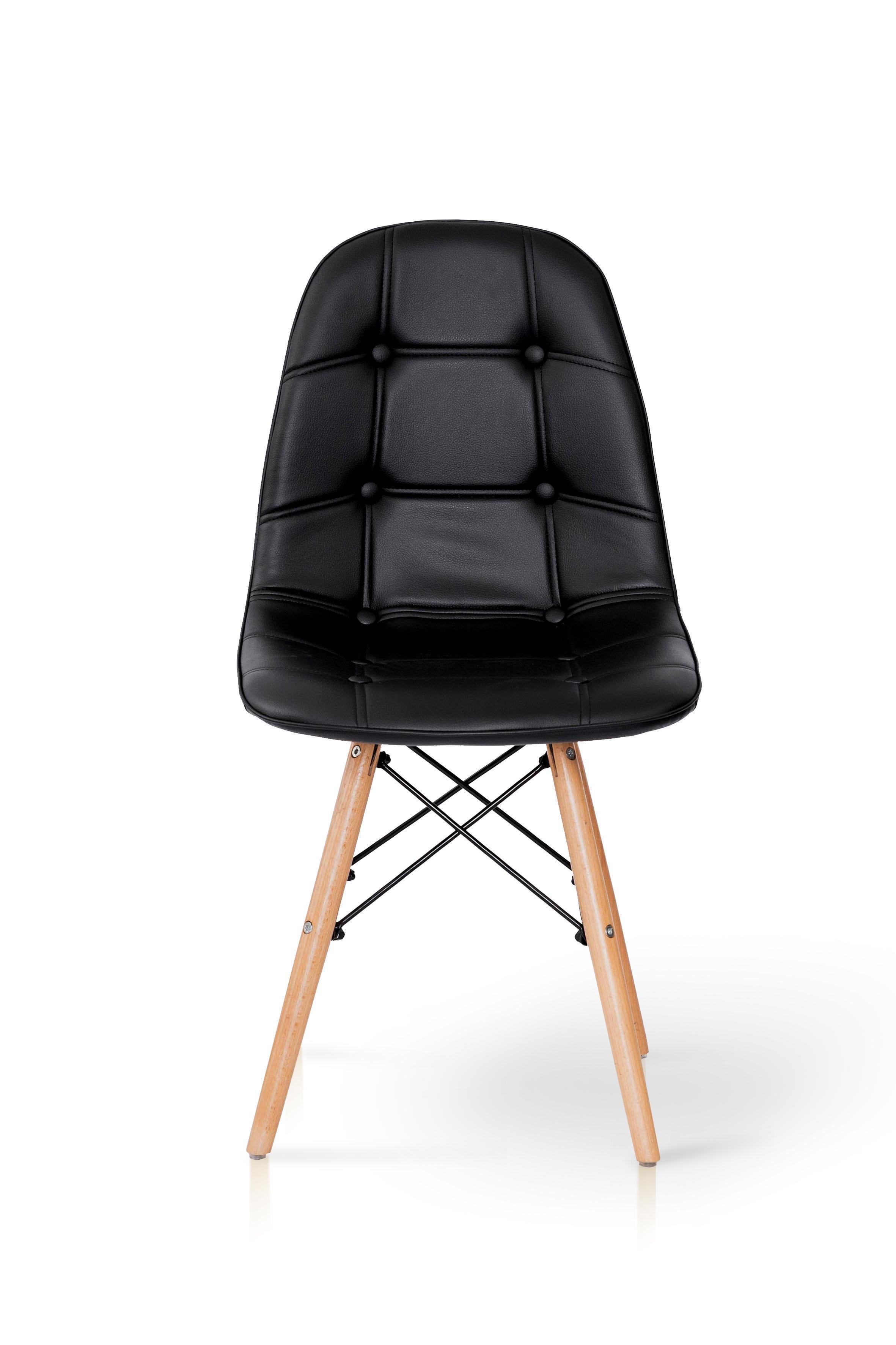 Стілець для кухні та вітальні Джастін Justin шкірзам 460х840х500 мм Чорний (GAА0050651) - фото 2 Стілець для кухні та вітальні Джастін Justin шкірзам 460х840х500 мм Чорний (GAА0050651) - фото 2