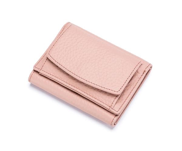 Кошелек женский маленький из высококачественной PU кожи Розовый