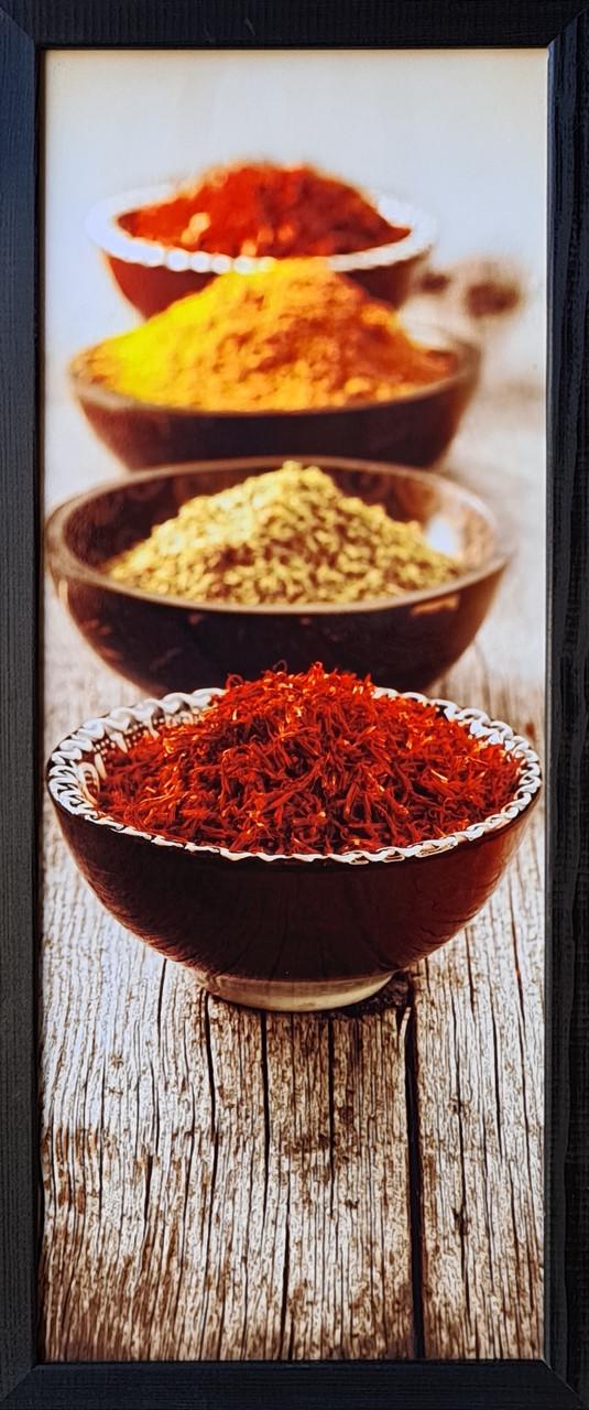 Фотокартина у дерев'яній рамі Spices 5 20х50 см (POS-2050-111)