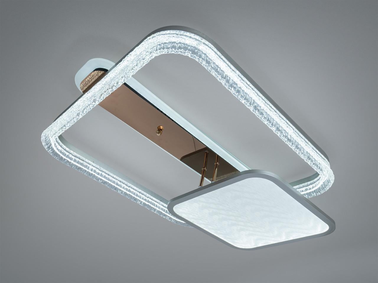 Світлодіодна люстра LED з пультом 115 Вт для вітальні A8819/600+400