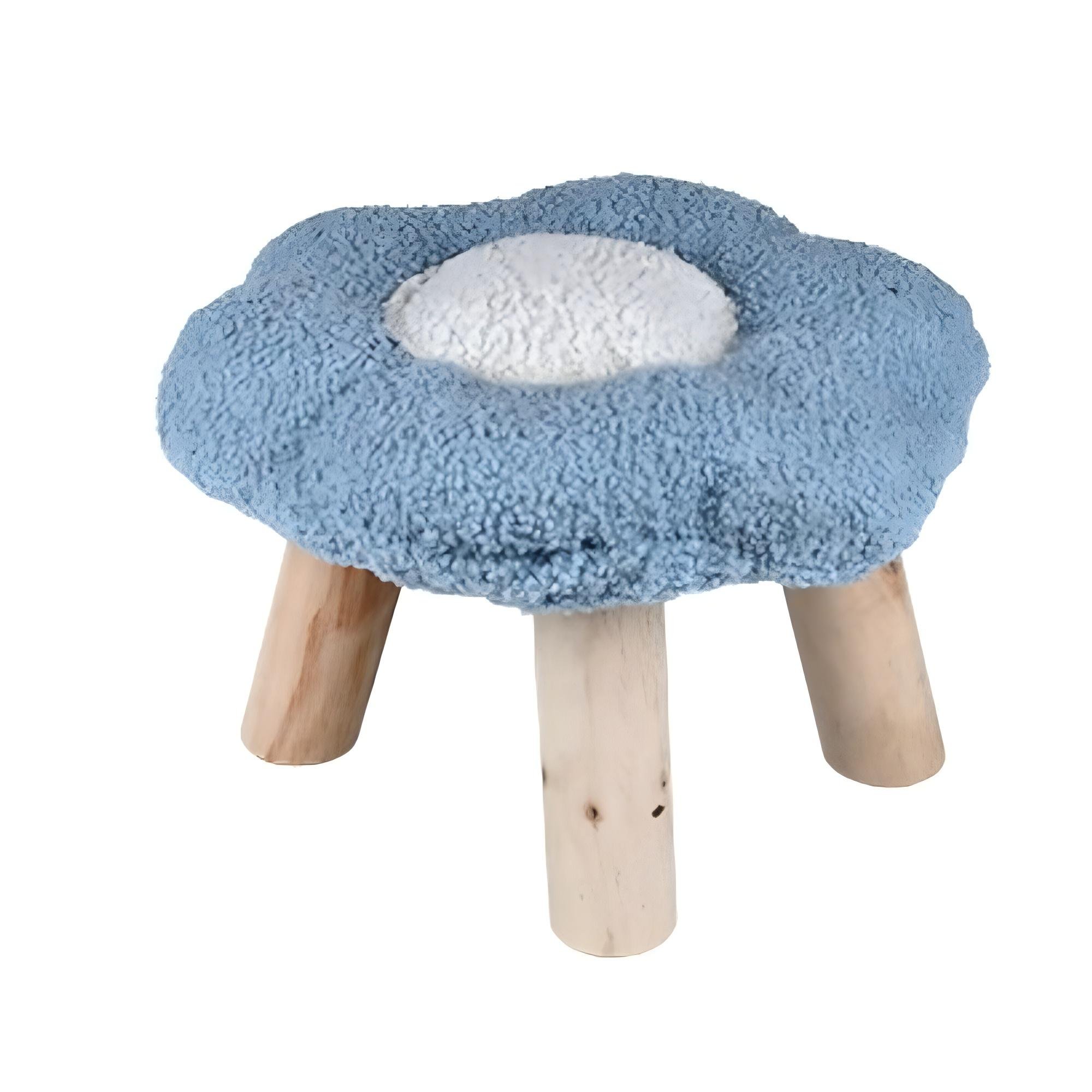 Пуф дитячий Stenson Flower 30х20 см Блакитний з білим (R33432) - фото 1