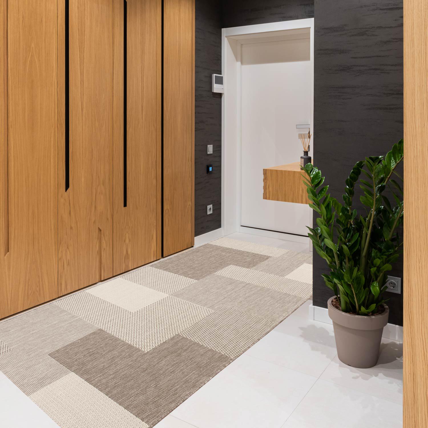 Ковер безворсовый на резиновой основе DAKARIA Flex Run 19682/111 2x2 м Бежевый (00-00022142) - фото 9