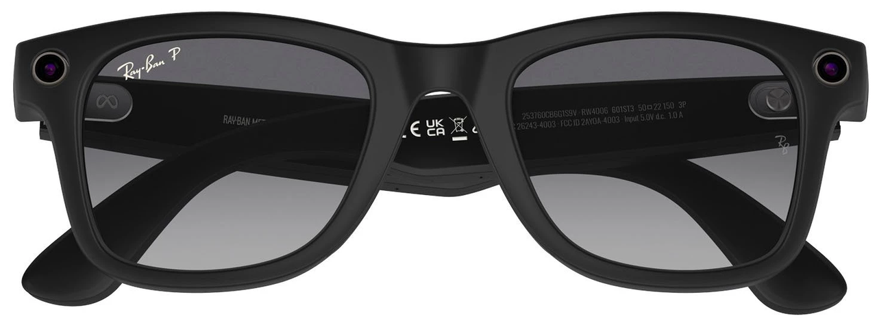 Смарт-очки Ray-Ban Meta Wayfarer Matte Black Frame Graphite Lenses RW4006 601ST3 50-22 - фото 6