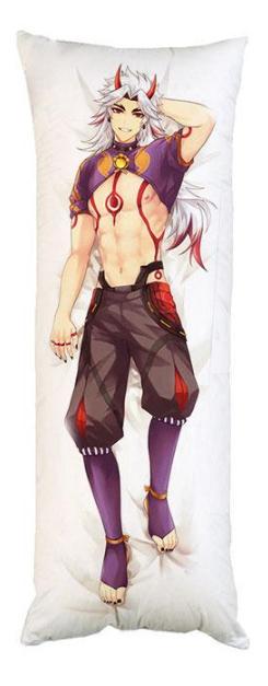 Подушка дакимакура Аратаки Итто Геншин Импакт декоративная ростовая для обнимания 50x150 см (1834013872)