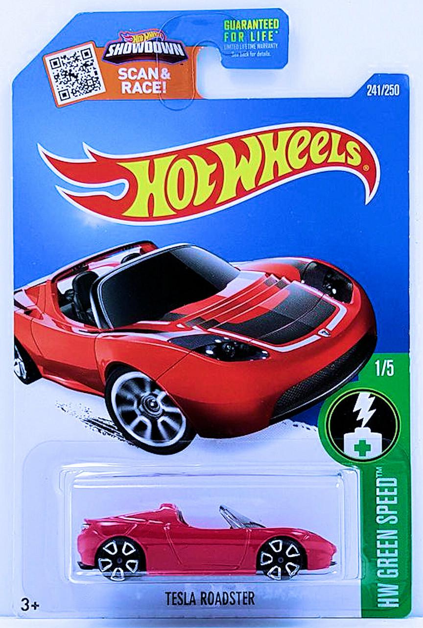 Игрушечная машинка Hot Wheels Tesla Roadster 2016 Green Speed №241 (DHT28)