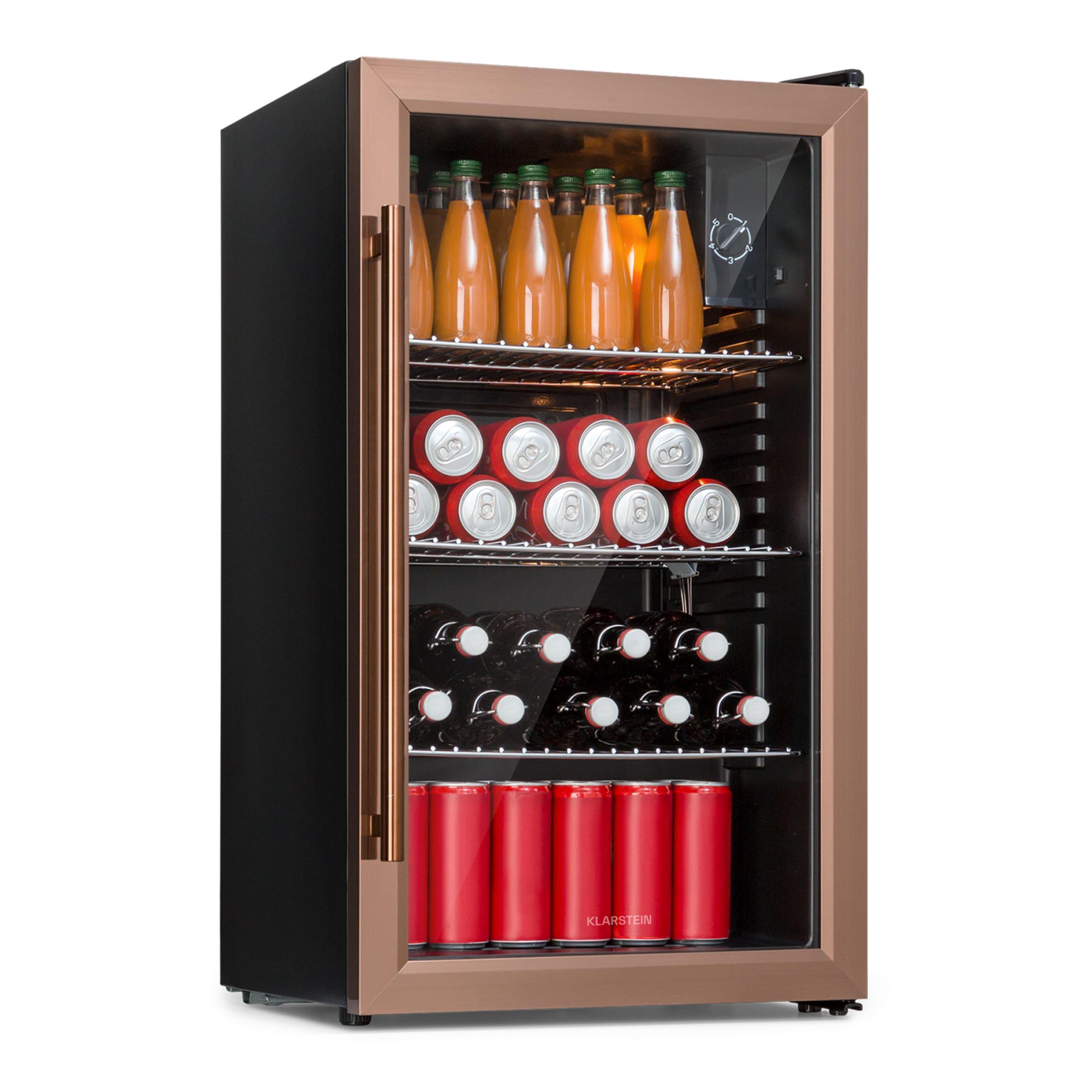 Холодильник-вітрина KLARSTEIN Beersafe XXL Onyx панорамні скляні двері 3 полиці 80 л (10041893)