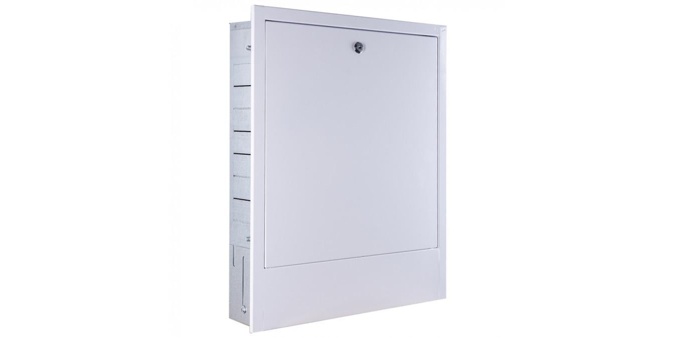 Шкаф коллекторный Галіндустрія ШКВ-01 для внутреннего монтажа стальной с дверцей с поворотным замком 440x580x110 мм Белый (124-119-000000208)