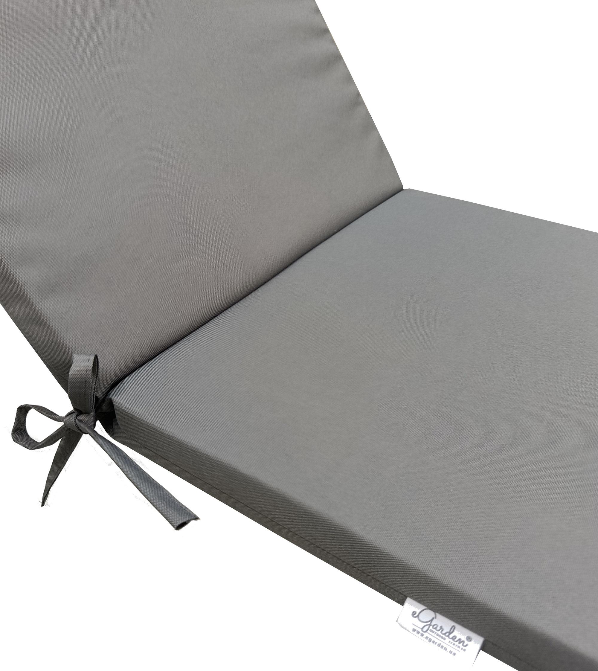 Матрас для шезлонга eGarden RIO 195x58x4 см Графитовый (5883) - фото 5 Матрас для шезлонга eGarden RIO 195x58x4 см Графитовый (5883) - фото 5