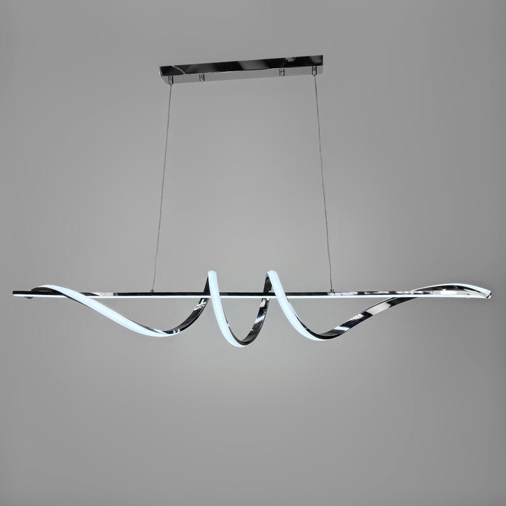 Люстра удлиненная Wave 120 см Серебряный (K 23-1200 CH) - фото 2