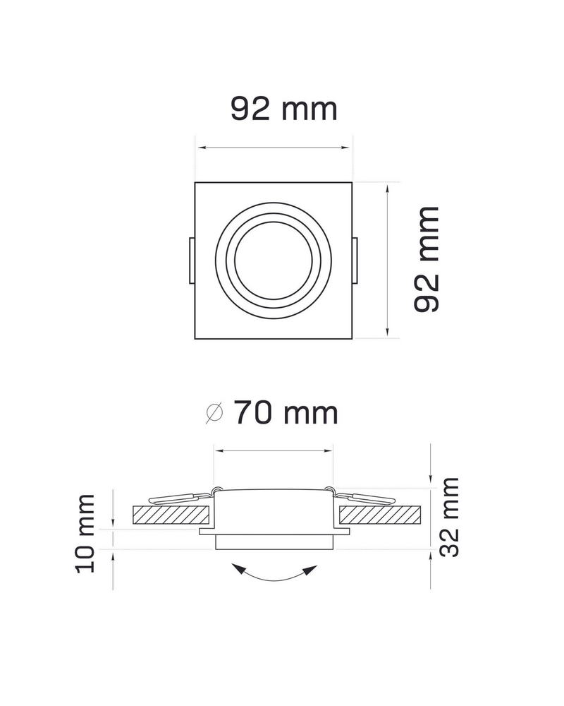 Точечный светильник Polux 322036 Lika GU10 1x8 W IP20 Bk (322036-PLX) - фото 4