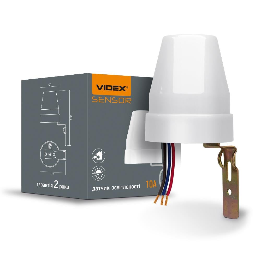 Датчик освещенности VIDEX VL-SN02 10A фотометрический (100407)