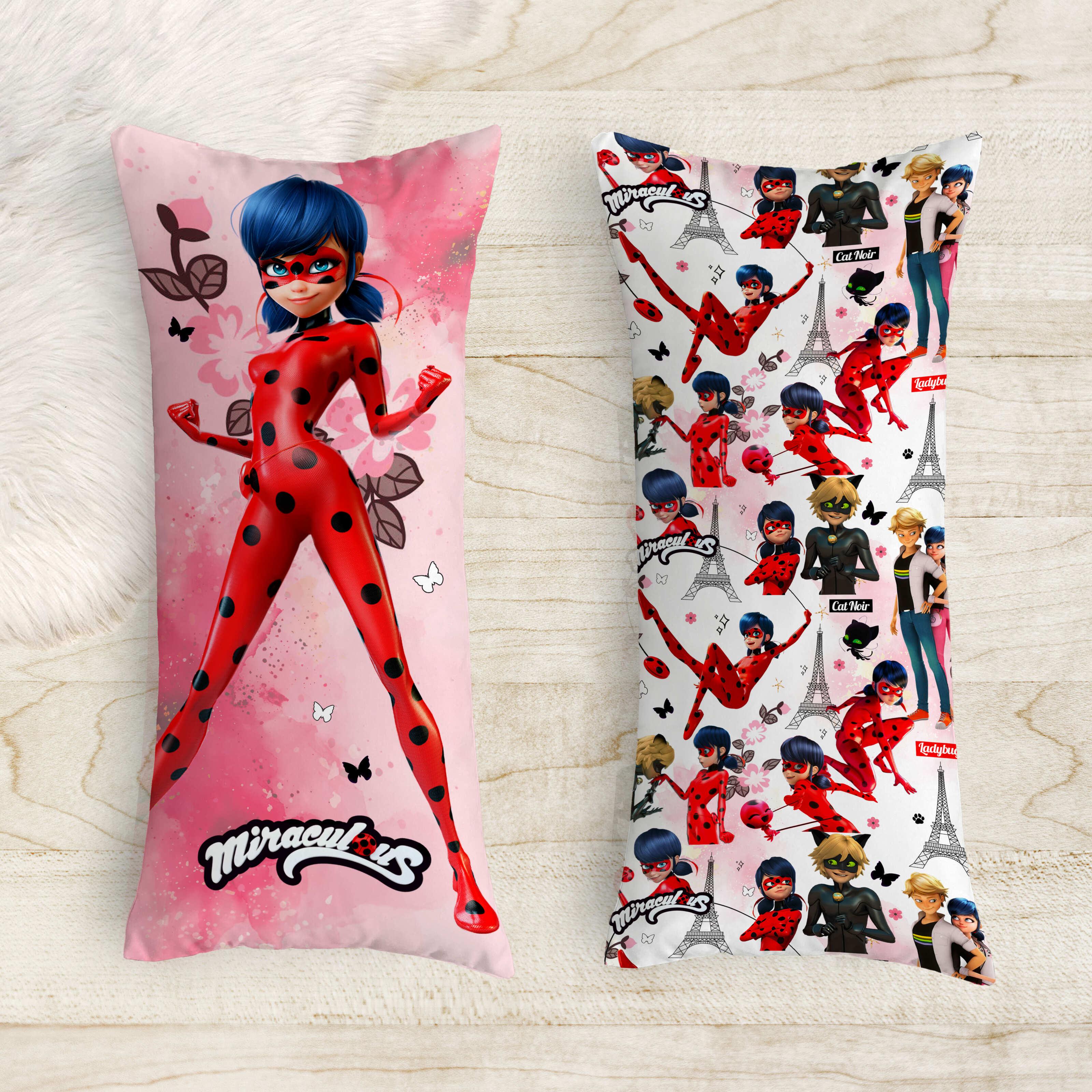 Подушка-обіймашка дакімакура дитяча Леді Баг та Супер Кіт 40х100 см