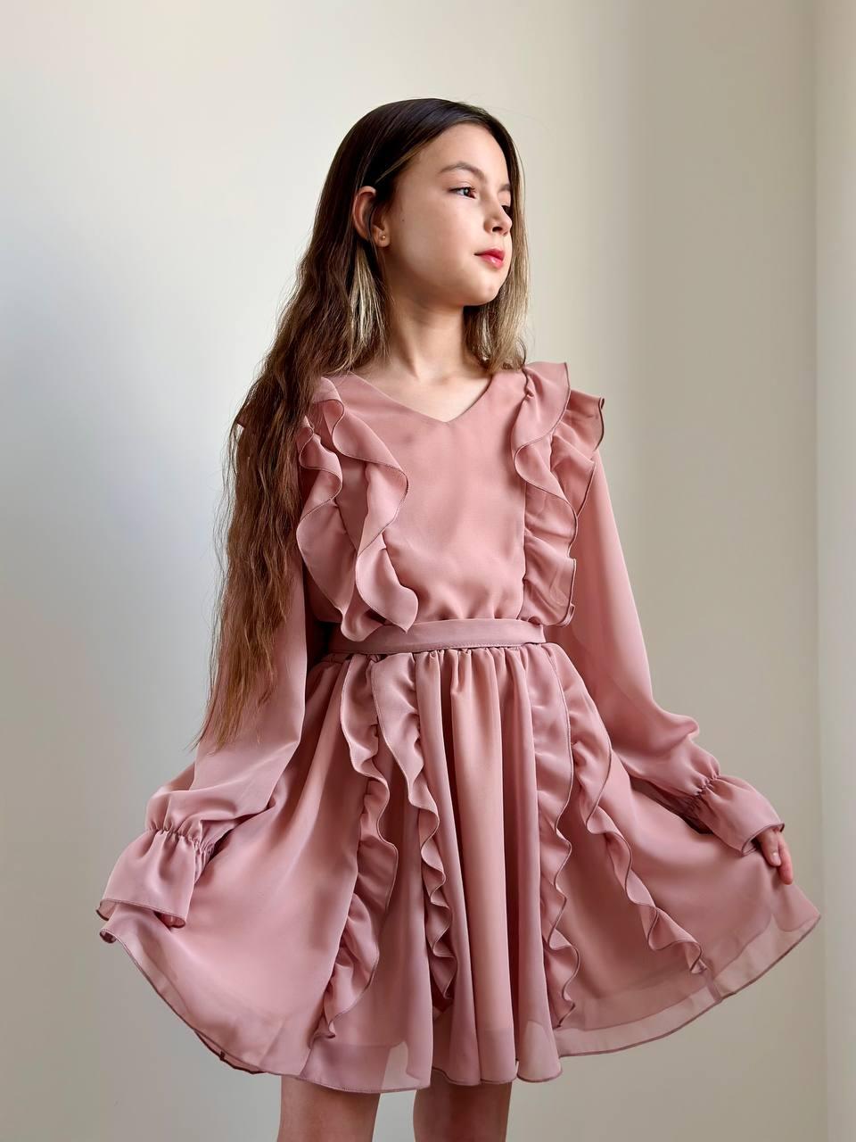 Сукня шифонова підліткова IRmAS 1330 158 см Мокко