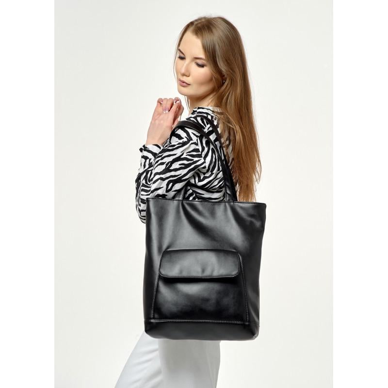 Жіноча сумка Sambag Shopper 41x30x10 см Black - фото 5