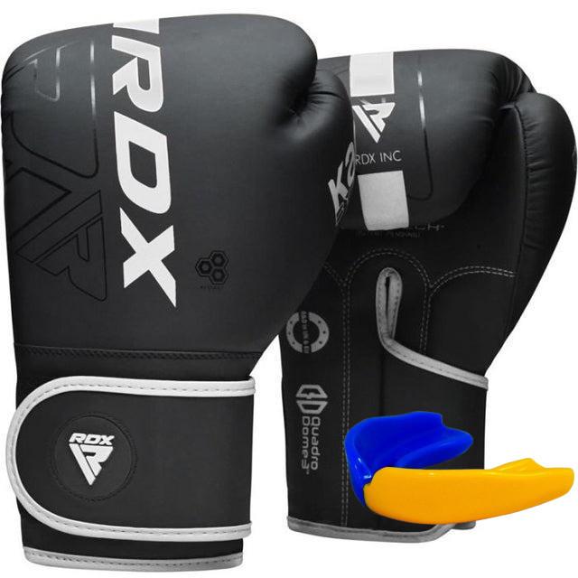 Боксерські рукавиці RDX F6 Kara 14 унцій капа в комплекті Matte White (3019811948)