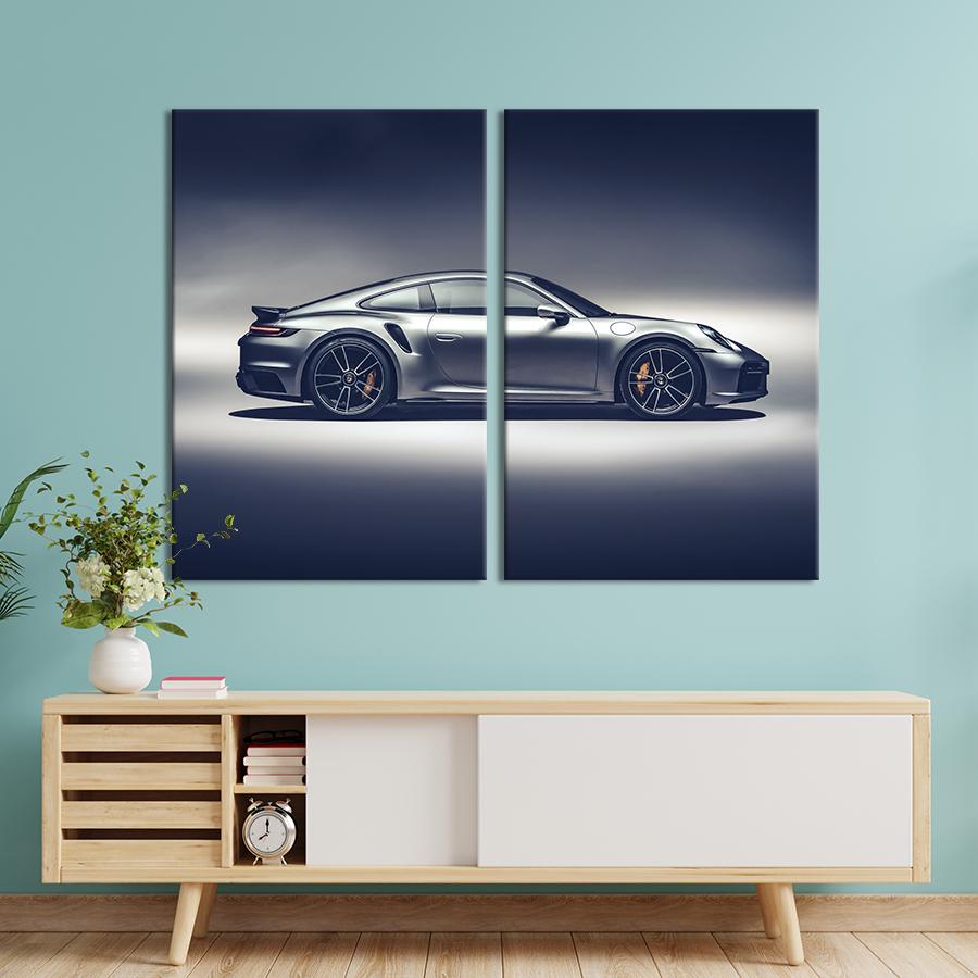 Картина на холсте Стильный автомобиль Porsche 911 Turbo S 165x122 см (1385-2)