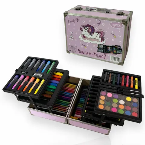 Набор для рисования Единорог в чемодане 133 предметов (2053792/2) - фото 3 Набор для рисования Единорог в чемодане 133 предметов (2053792/2) - фото 3