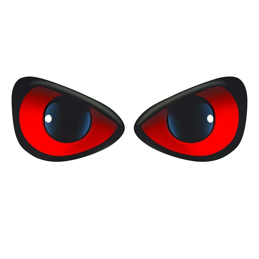 Наклейка Диявол люмінесцентна для автомобіля/мотоцикла/шолома 1 пар Червоний (3000003738)