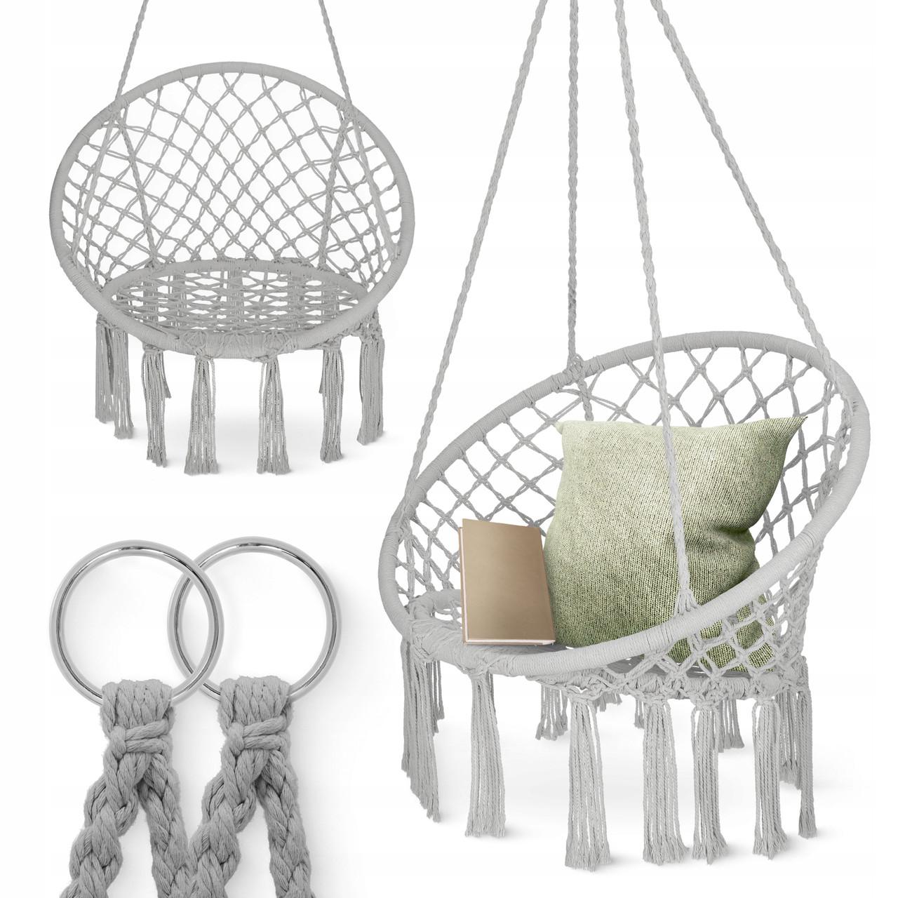 Кресло-качели 4fizjo Boho Dream 80 см Grey (P-5905973404525) - фото 9 Кресло-качели 4fizjo Boho Dream 80 см Grey (P-5905973404525) - фото 9