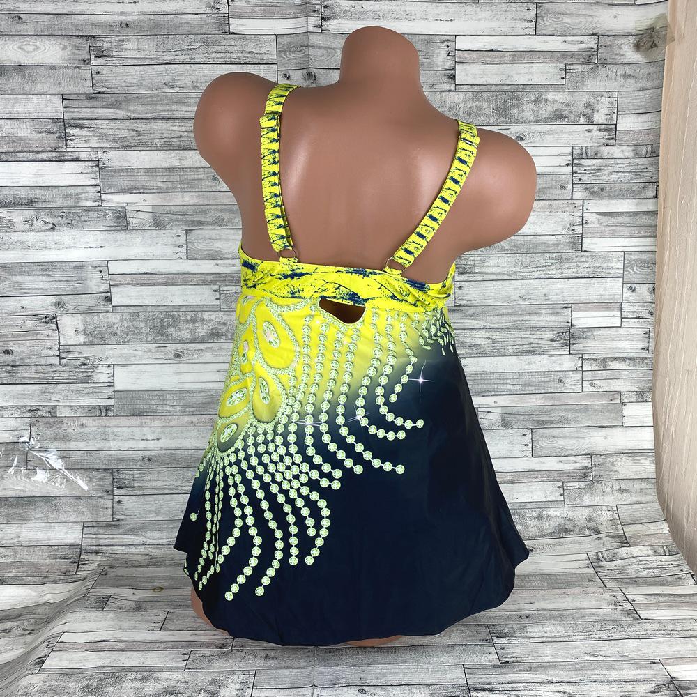 Купальник-платье женское раздельное танкини 2XL Желтый (2361) - фото 6