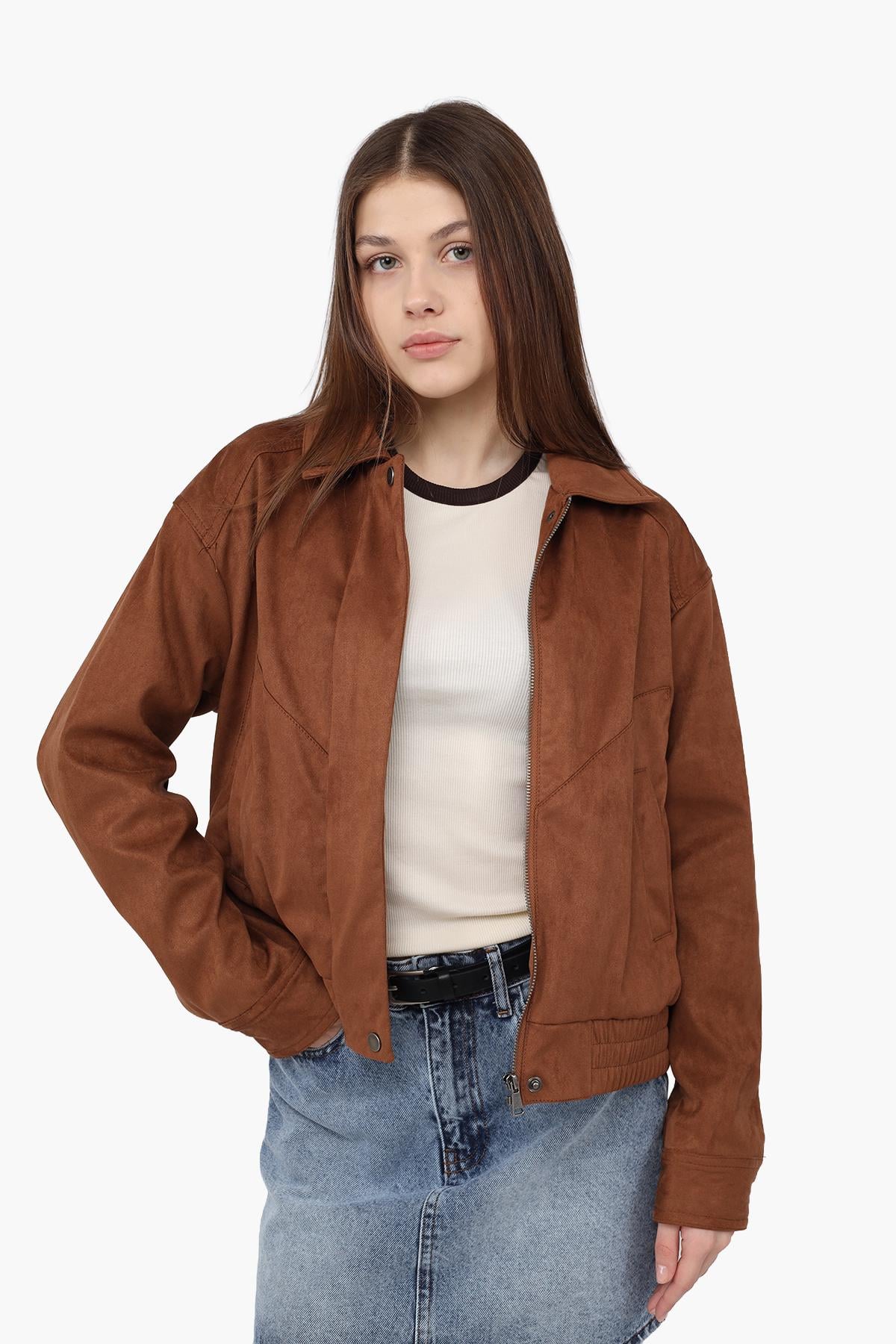 Куртка женская ЦБ-00288024 р. 44 Коричневый