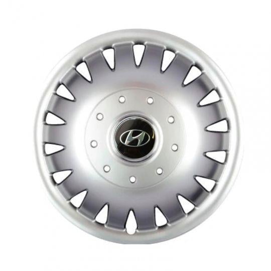 Автомобильные колпаки SKS 320 R15 с логотипом Hyundai 4 шт. Серебристый