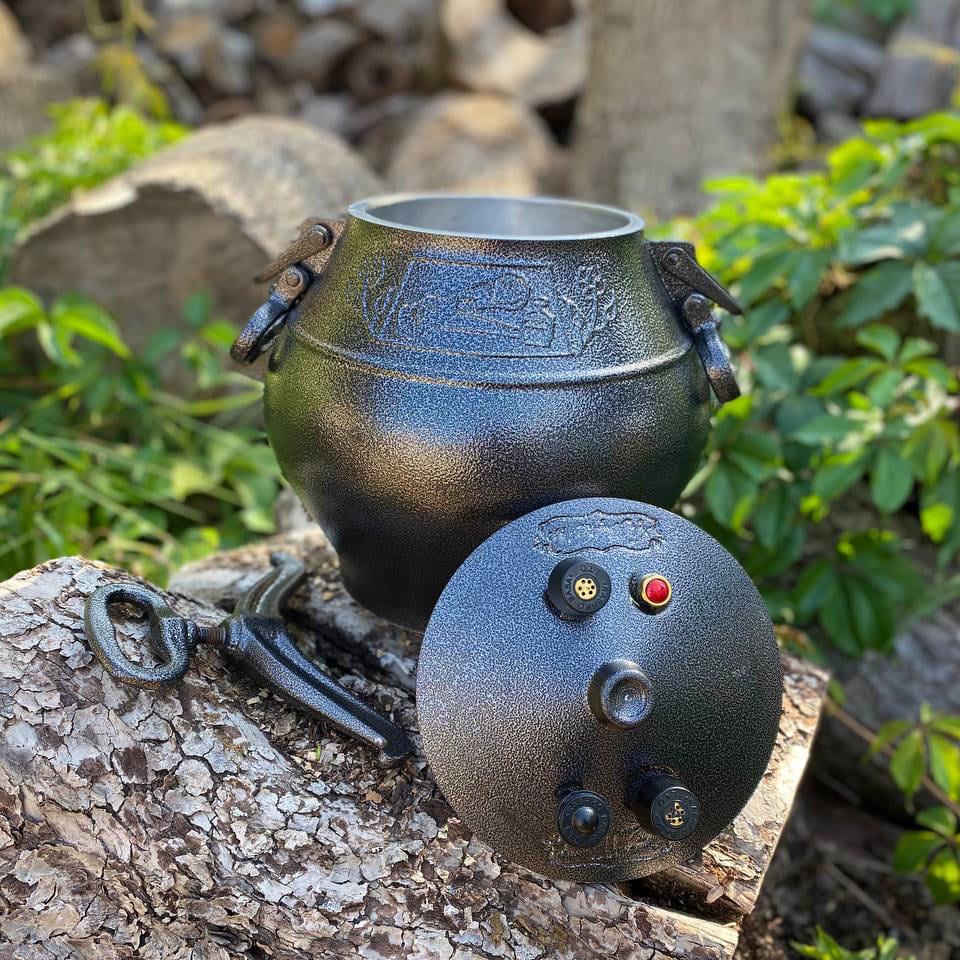 Афганский казан Rashko Baba герметичный алюминиевый с крышкой 1,5 атм 120°С 8 л Черный