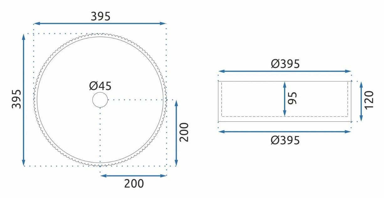 Умывальник накладной Rea INGRID 40 Grey (2810372712) - фото 6 Умывальник накладной Rea INGRID 40 Grey (2810372712) - фото 6